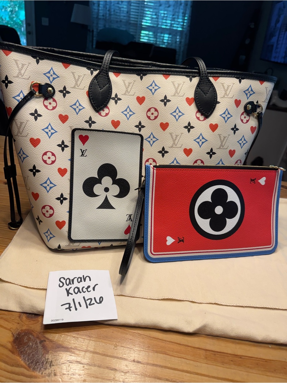 Louis Vuitton Game On neverfull with pouch